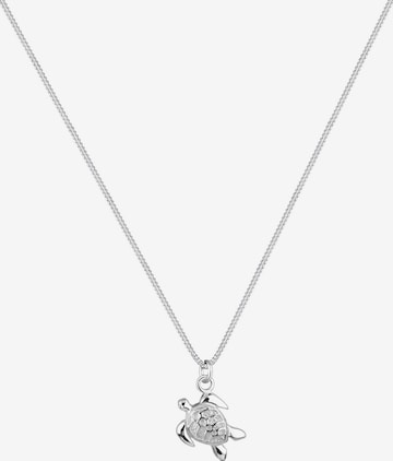 ELLI Halsband 'Schildkröte' i silver: framsida