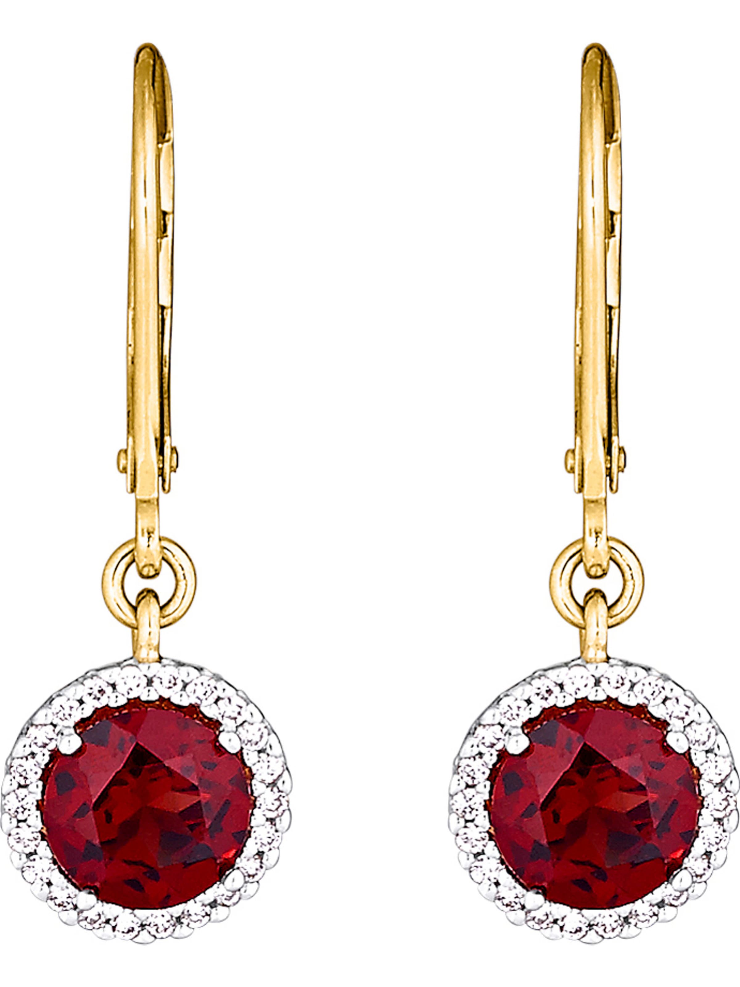 CHRIST Ohrhänger in Rot: Vorderseite