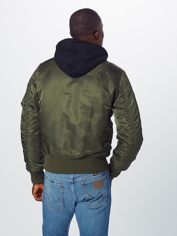 ALPHA INDUSTRIES Between-Season Jacket 'MA-1 D-Tec' in Green: back