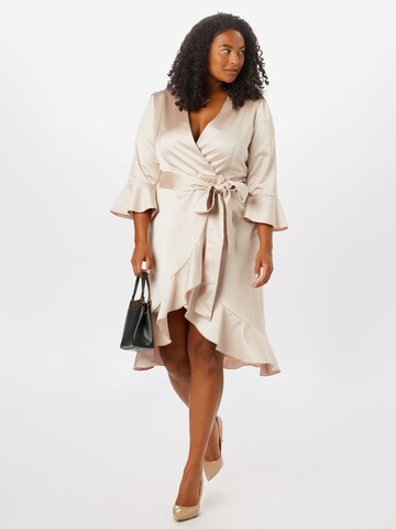 Guido Maria Kretschmer Curvy Cocktail Dress 'Mariella' in Silver: front