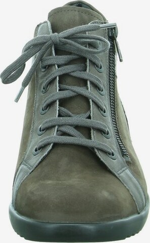 SOLIDUS Lace-Up Ankle Boots in Green