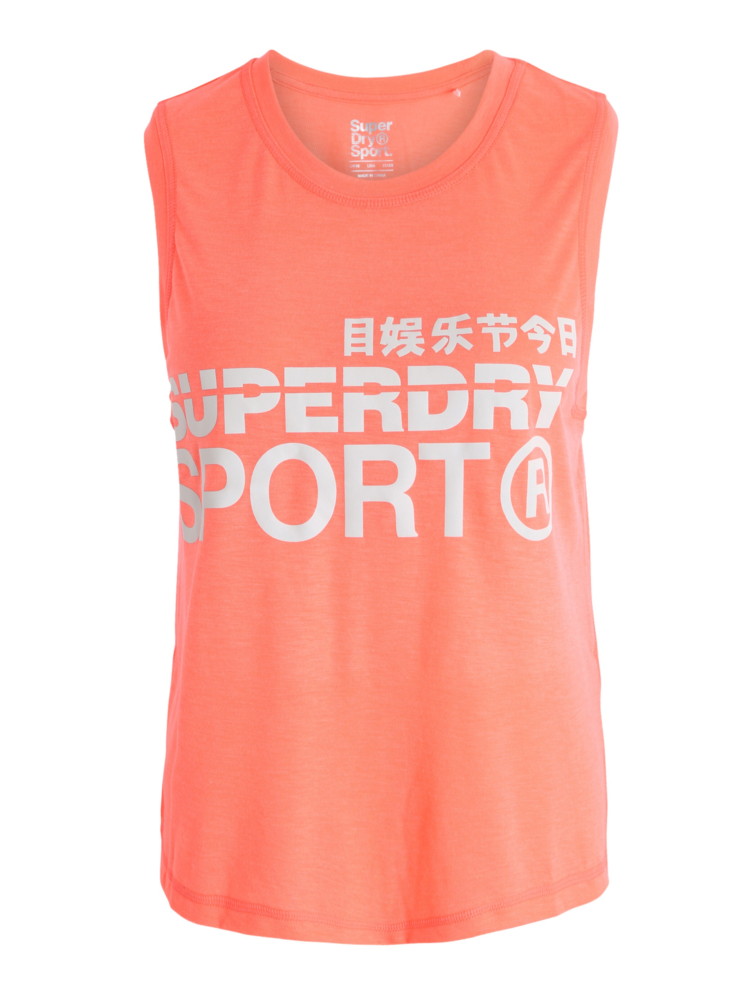 Superdry - Sporttop 'ACTIVE LOOSE VEST' in de kleur Koraal