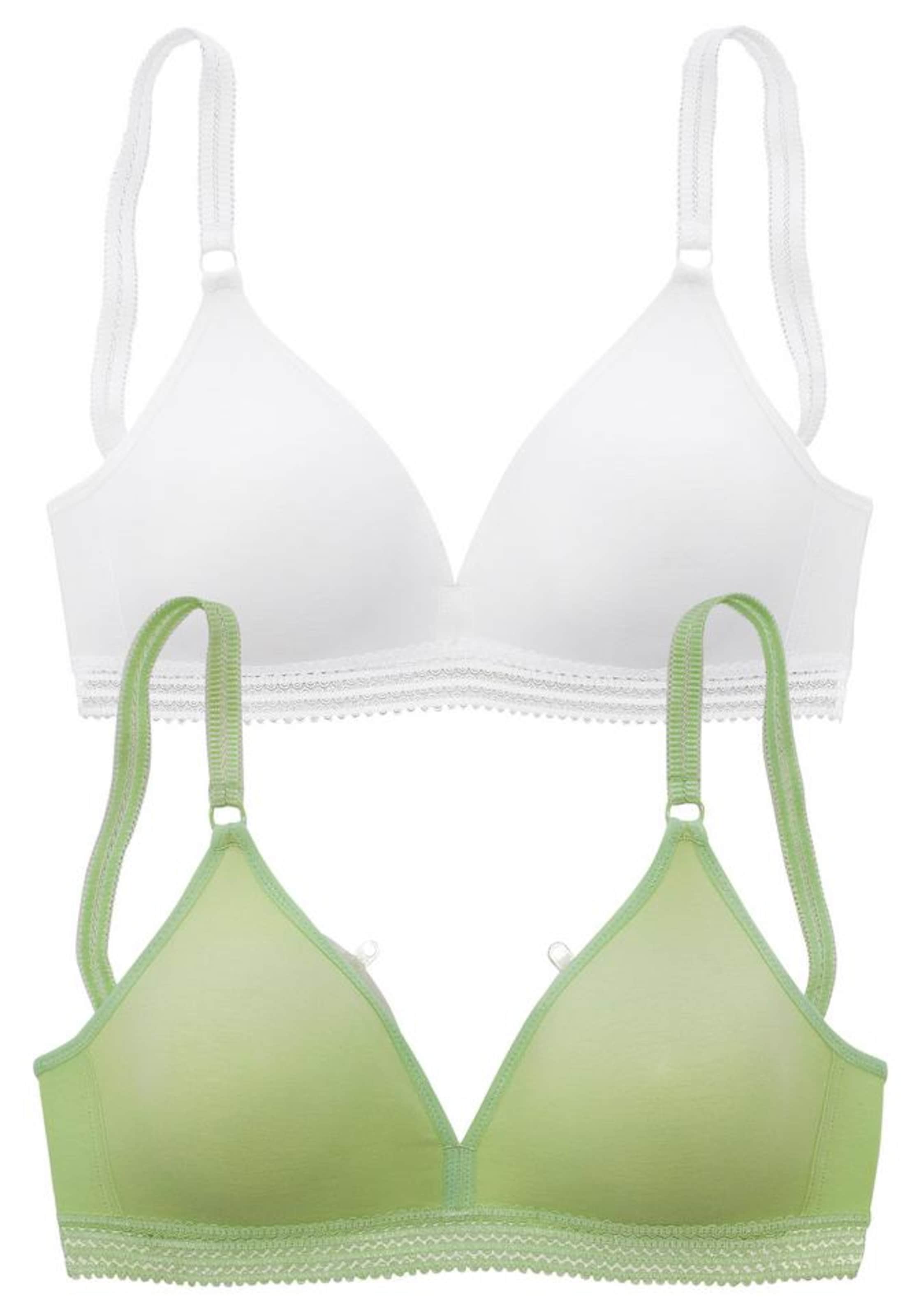 PETITE FLEUR Сутиен с триъгълни чашки Сутиен в зелено: отпред