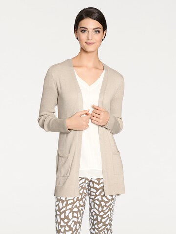 heine Gebreid vest in Beige: voorkant