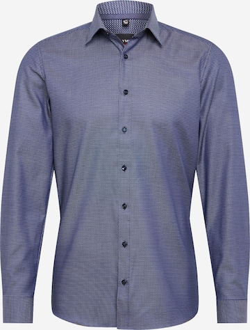 OLYMP Slim fit Overhemd 'Level 5' in Blauw: voorkant