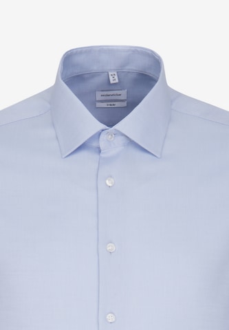 Coupe slim Chemise business SEIDENSTICKER en bleu : devant