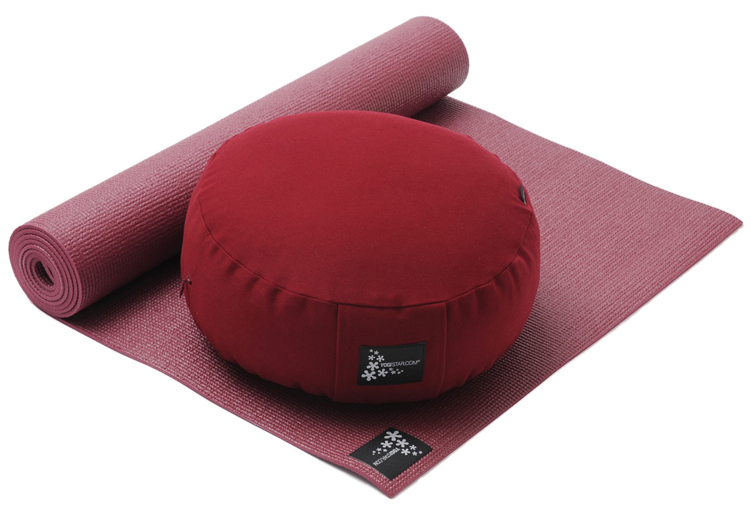 YOGISTAR.COM Yoga-set Starter Edition - Meditation in Rot: Vorderseite