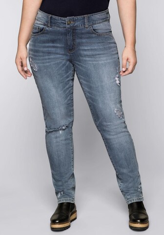 SHEEGO Slimfit Jeans in Blau: predná strana