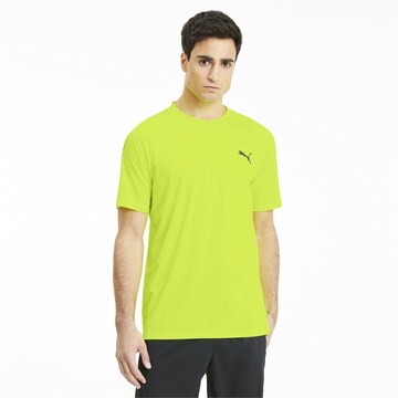 Coupe regular T-Shirt fonctionnel 'Power' PUMA en jaune : devant