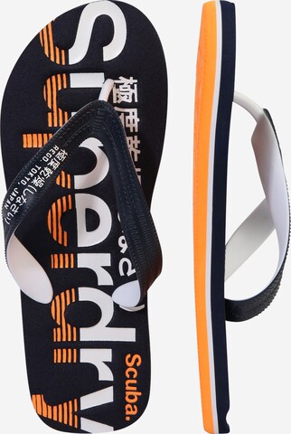 Superdry Сандали с разделител за пръстите в синьо