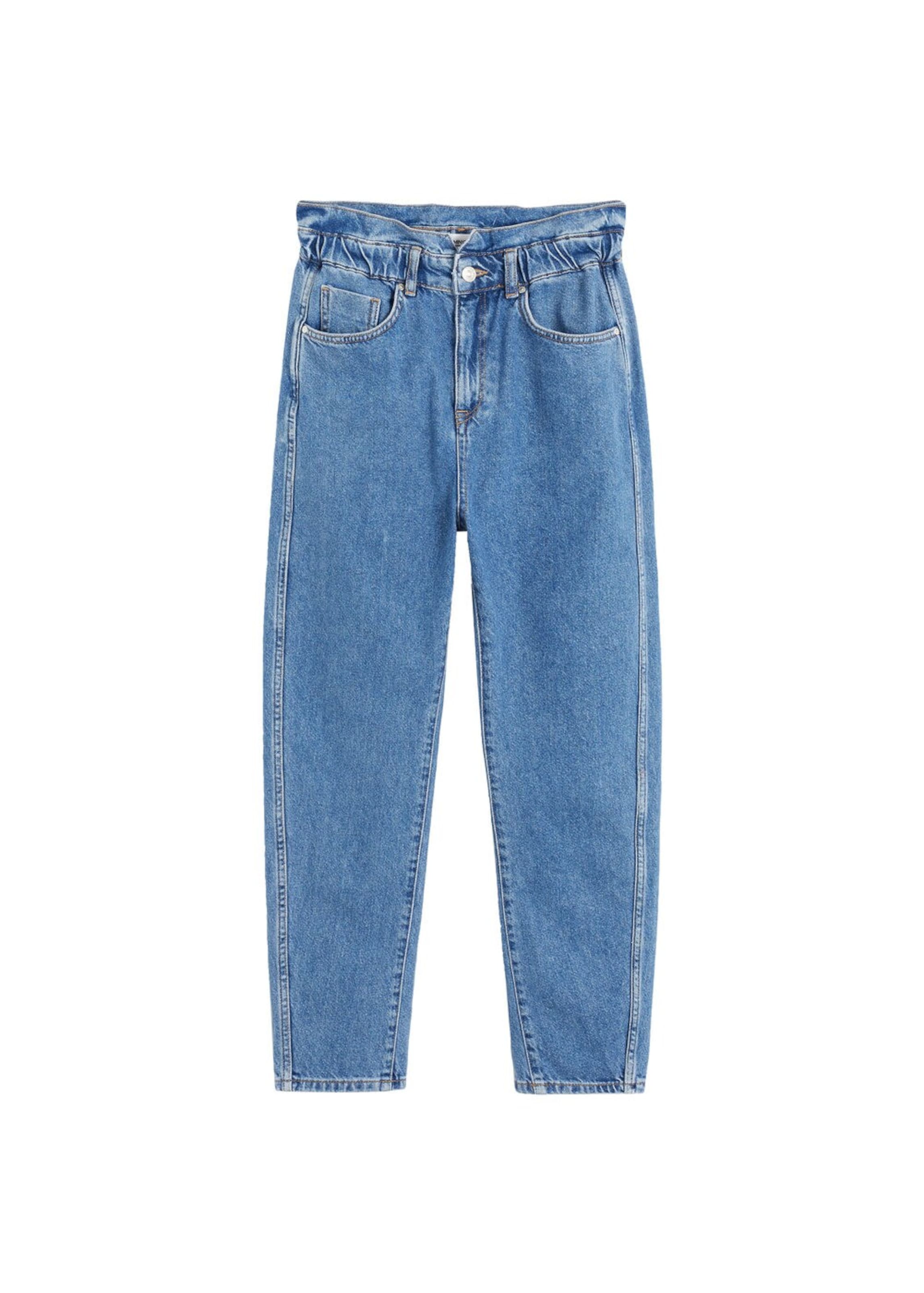MANGO Tapered Jeans 'Slouchy' in Blue: front