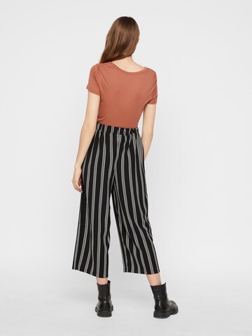 PIECES Wide leg Trousers 'Ellie' in Black