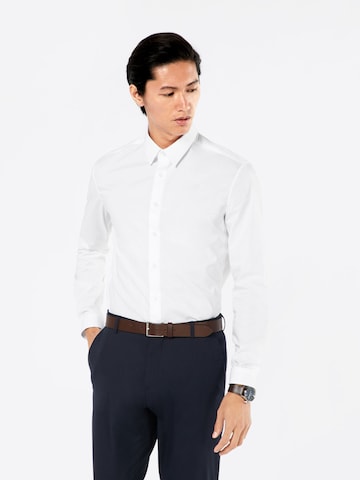DRYKORN Slim fit Business Shirt 'MARIS' in White: front