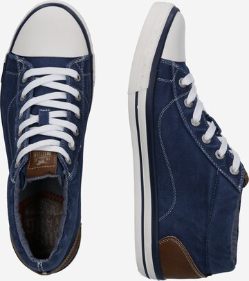 MUSTANG High-Top Sneakers 'Easy' in Blue: side