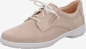 Ganter Lace-Up Shoes in Beige: front