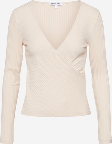 ABOUT YOU Shirt 'Kimberly' in Beige: voorkant
