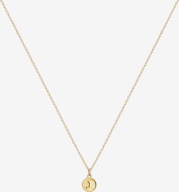 ELLI Necklace 'Buchstabe - J' in Gold: front