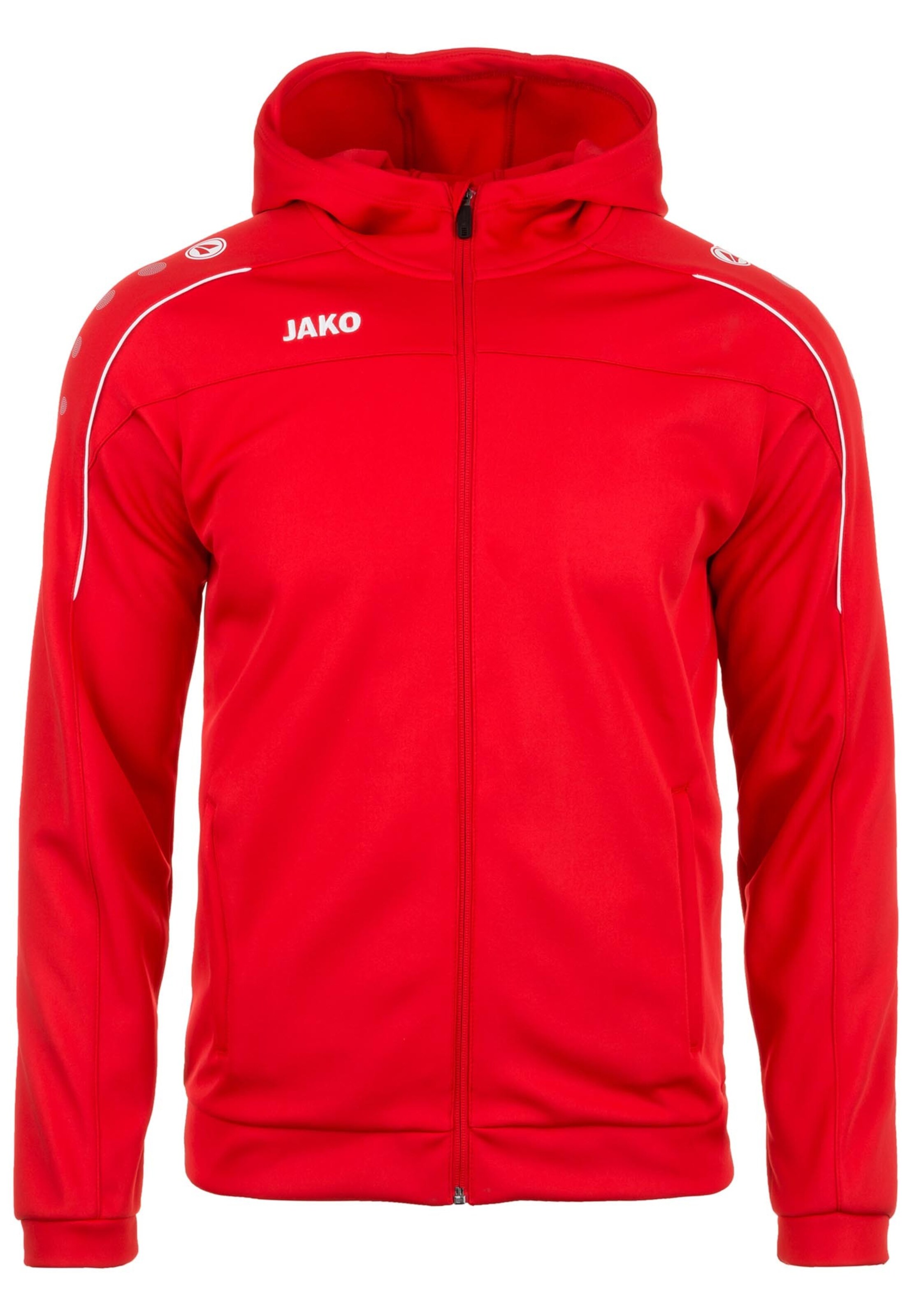 JAKO Sportsweatjacke 'Classico' in Rot: Vorderseite