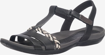 CLARKS Strap Sandals in Black: front