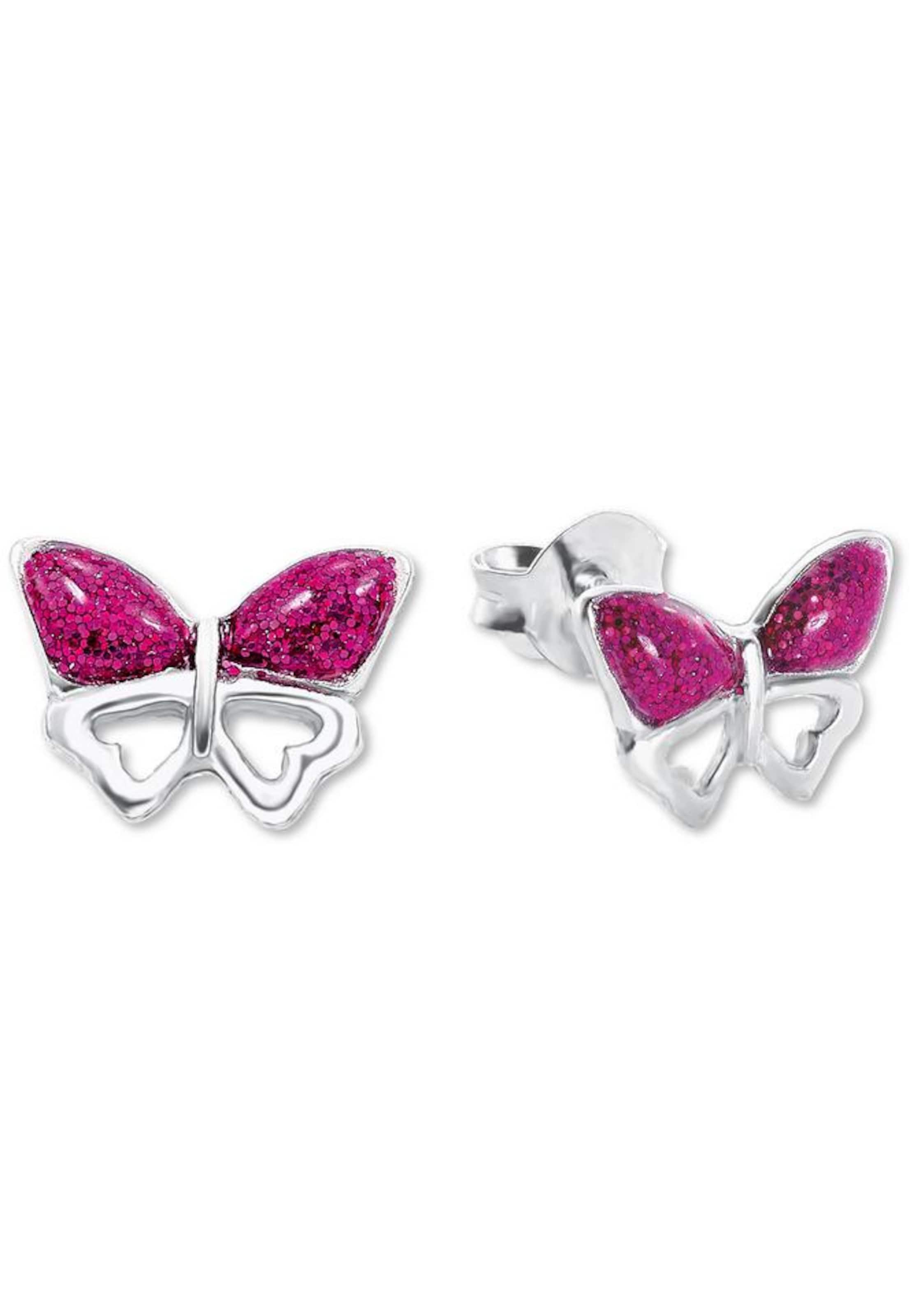 AMOR Earrings 'Schmetterling' in Silver: front