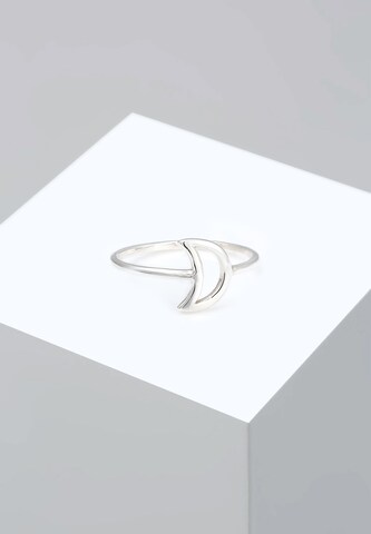 ELLI Ring 'Halbmond' in Zilver