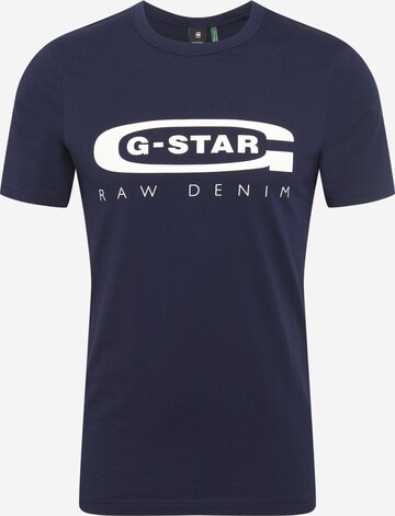 G-Star RAW - Camisa 'Graphic 4' em azul: frente
