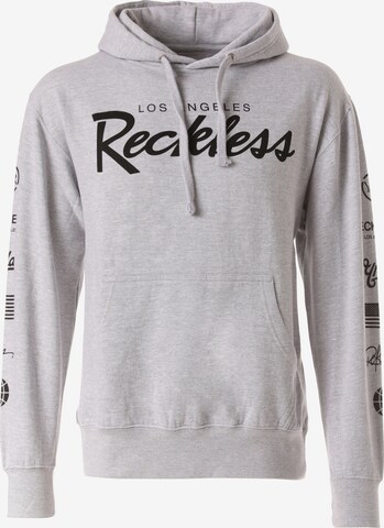 Young & Reckless Sweatshirt 'Circuit' in Grijs: voorkant
