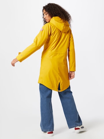 Derbe Between-Seasons Coat 'Travel Cozy Friese' in Yellow