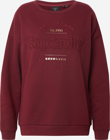 Superdry Sweatshirt in Rot: predná strana