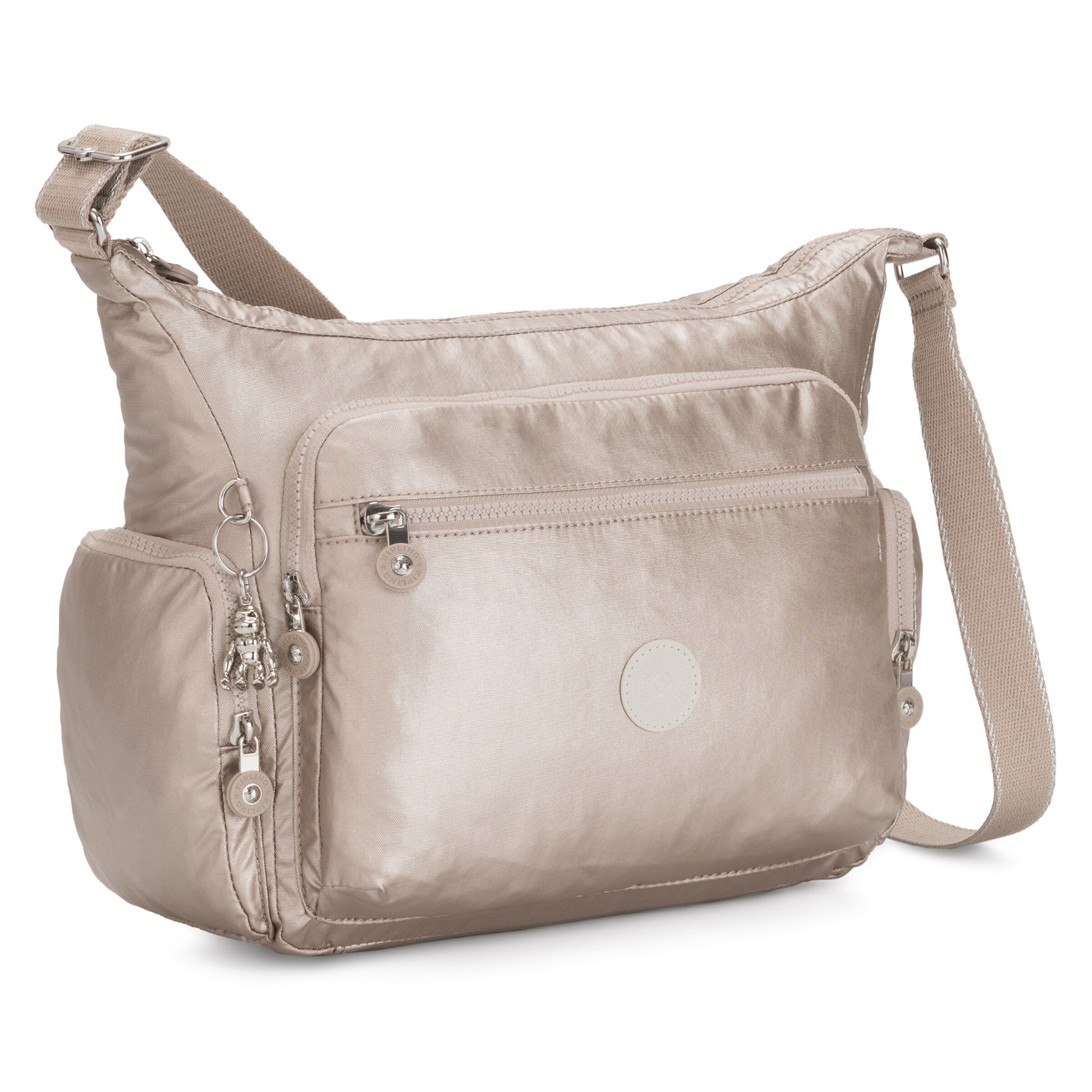 KIPLING - Mala de ombro &#x27;Gabbie&#x27; em ouro