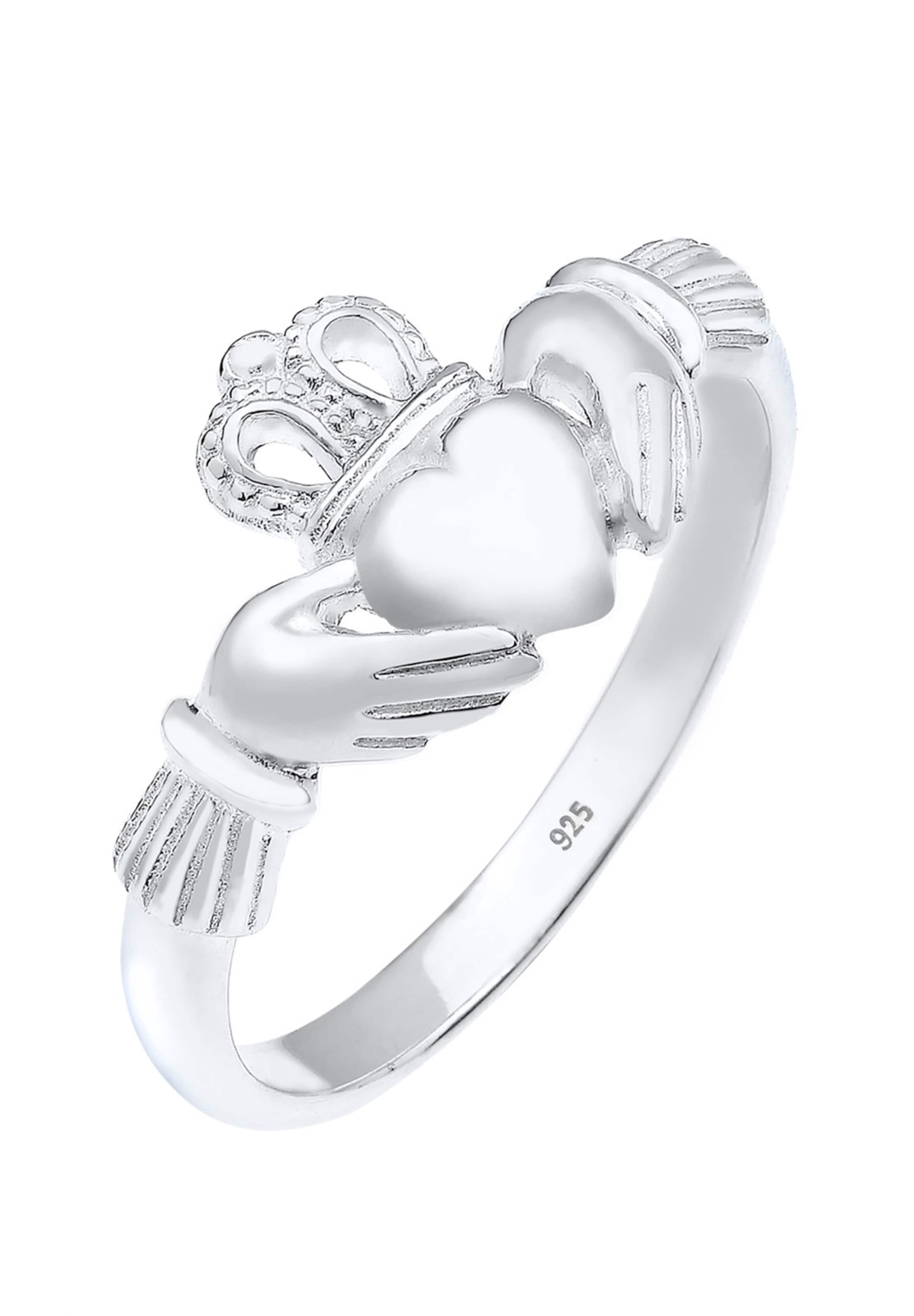 ELLI Ring 'Claddagh' in Silver: front