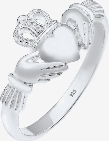 ELLI Ring 'Claddagh' in Silver: front