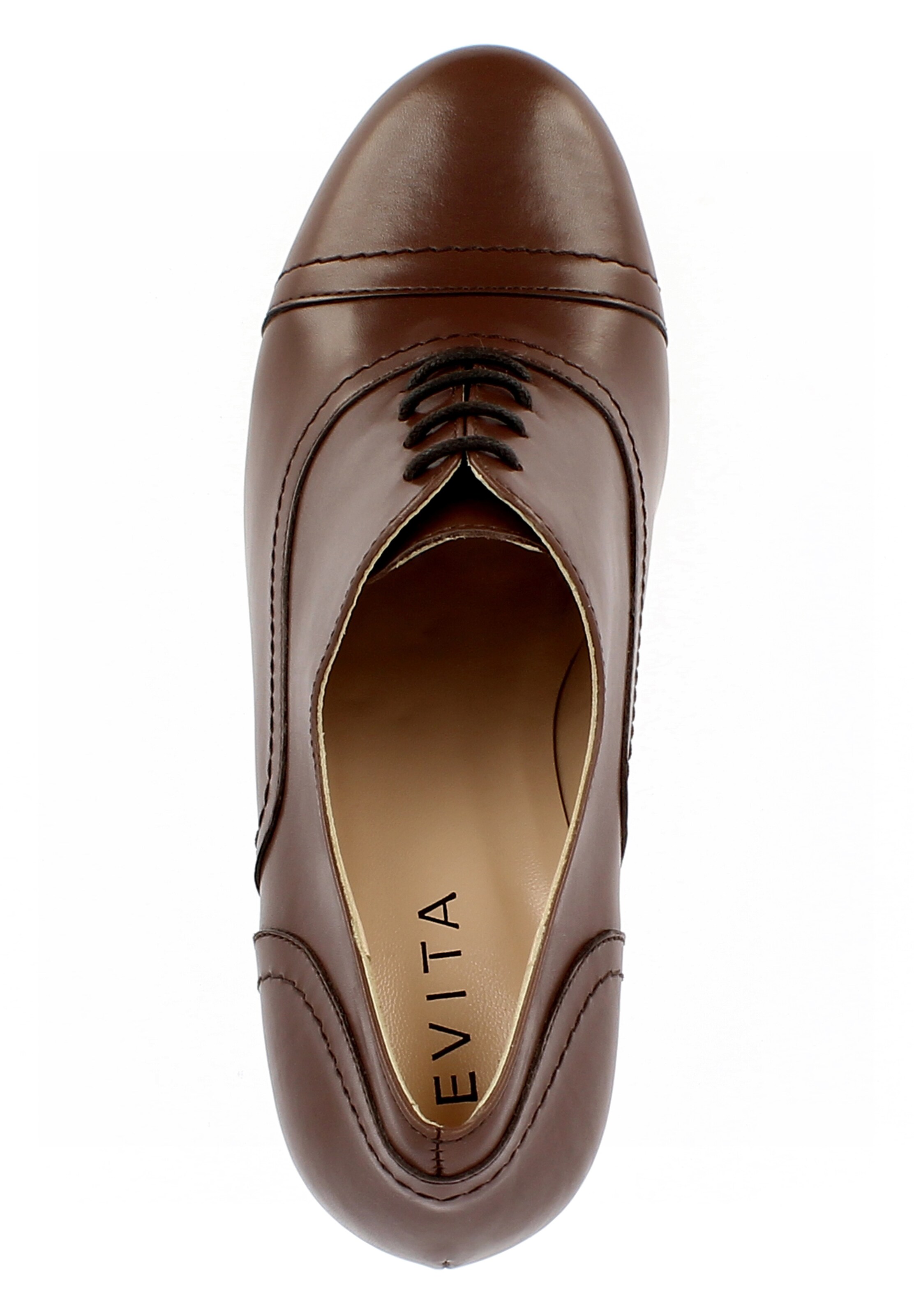 EVITA Pumps met hoge voorkant 'Maria' in Bruin