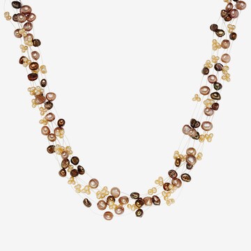 Valero Pearls Necklace in Brown: front