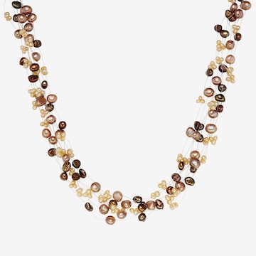 Valero Pearls Necklace in Brown: front