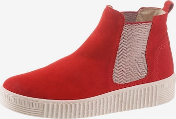 GABOR Chelsea boots in Rood: voorkant