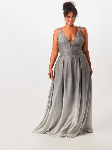 Robe de soirée 'OMBRE FLOW' My Mascara Curves en gris