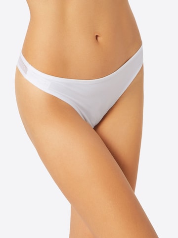 SCHIESSER Thong 'Invisible Lace' in White: front