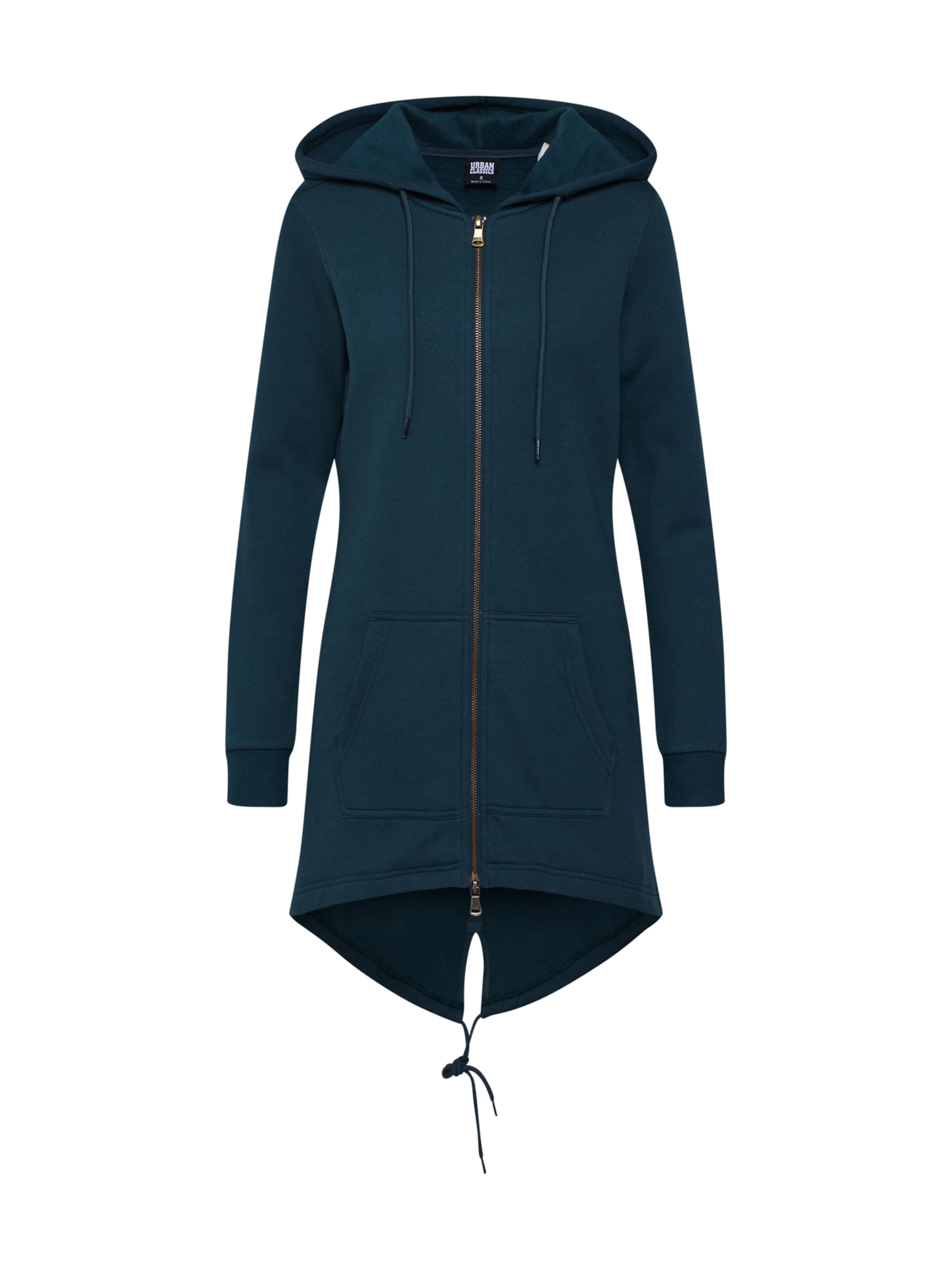 Urban Classics Sweatjacke in Grün: Vorderseite