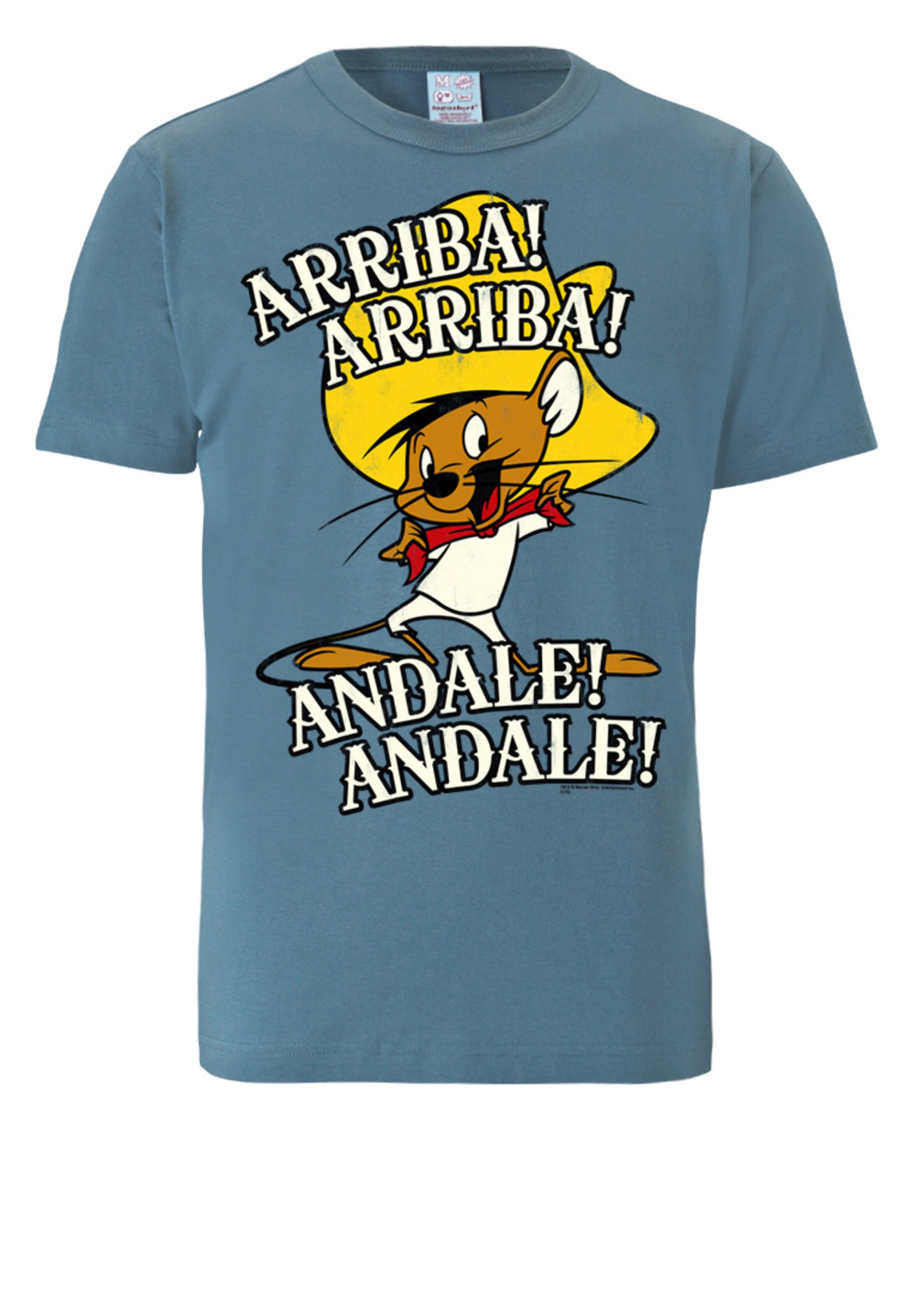 LOGOSHIRT Shirt 'Looney Tunes Arriba! Andale!' in Blue: front