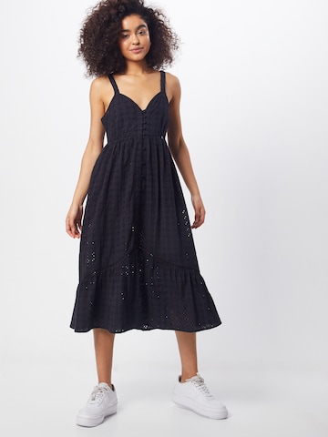 Superdry Jurk 'DAISY MIDI DRESS' in Zwart: voorkant