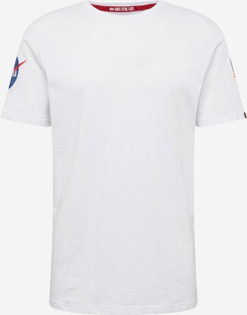 ALPHA INDUSTRIES Shirt 'Nasa' in White: front