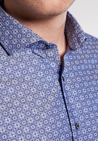 ETERNA Slim fit Button Up Shirt in Blue