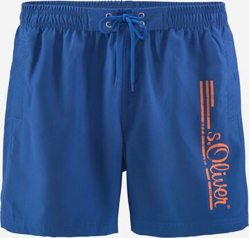 s.Oliver Board Shorts in Blue: front