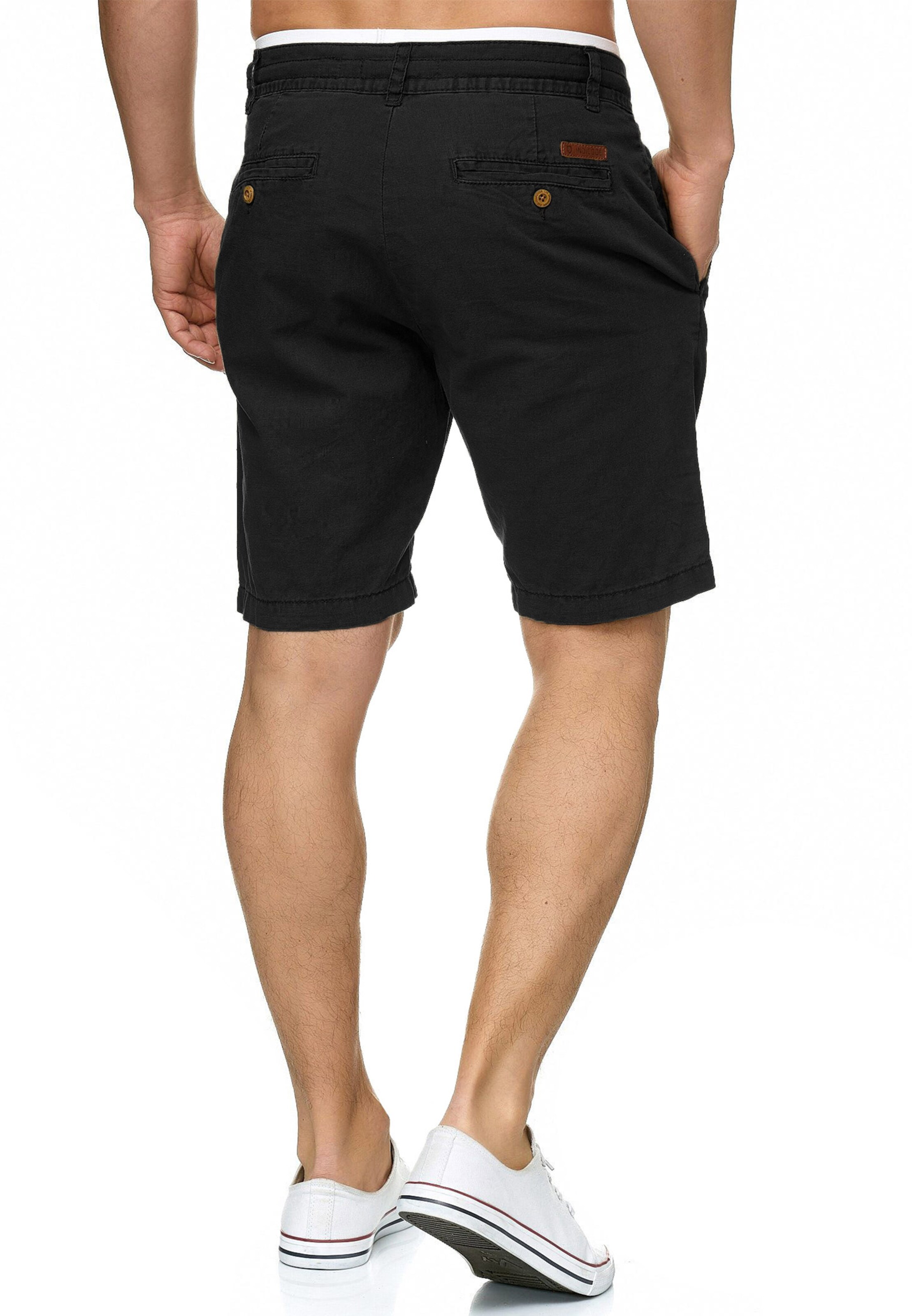 INDICODE JEANS Regular Trousers 'Bowmanville' in Black