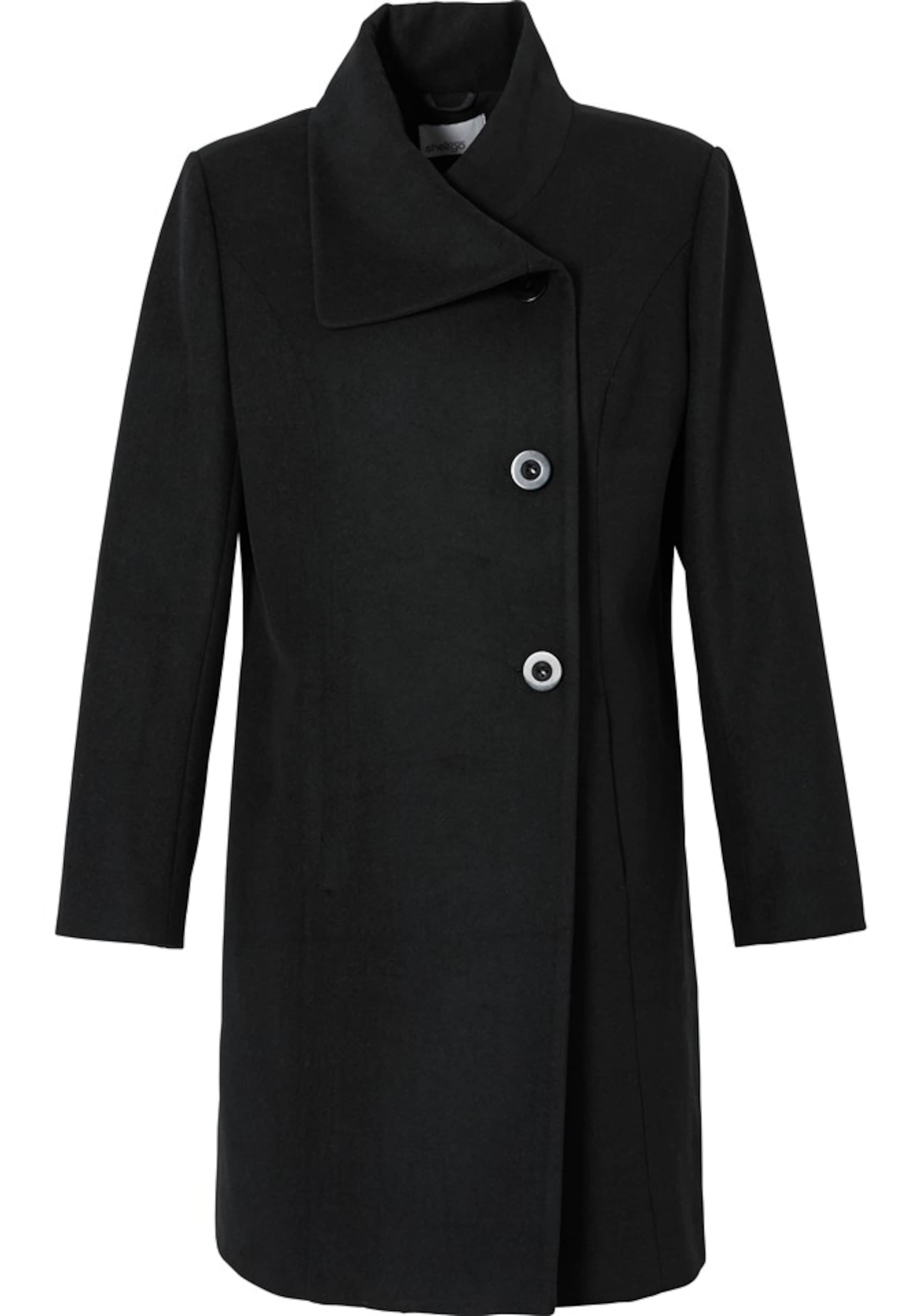 melns SHEEGO Starpsezonu mētelis: no priekšpuses