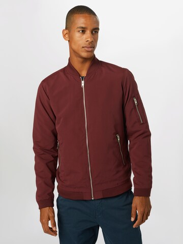 JACK & JONES Regular fit Between-Season Jacket 'JJRush' in Red: front