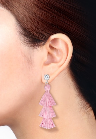 Boucles d'oreilles 'Tassel' ELLI en rose