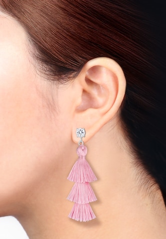ELLI Earrings 'Tassel' in Pink