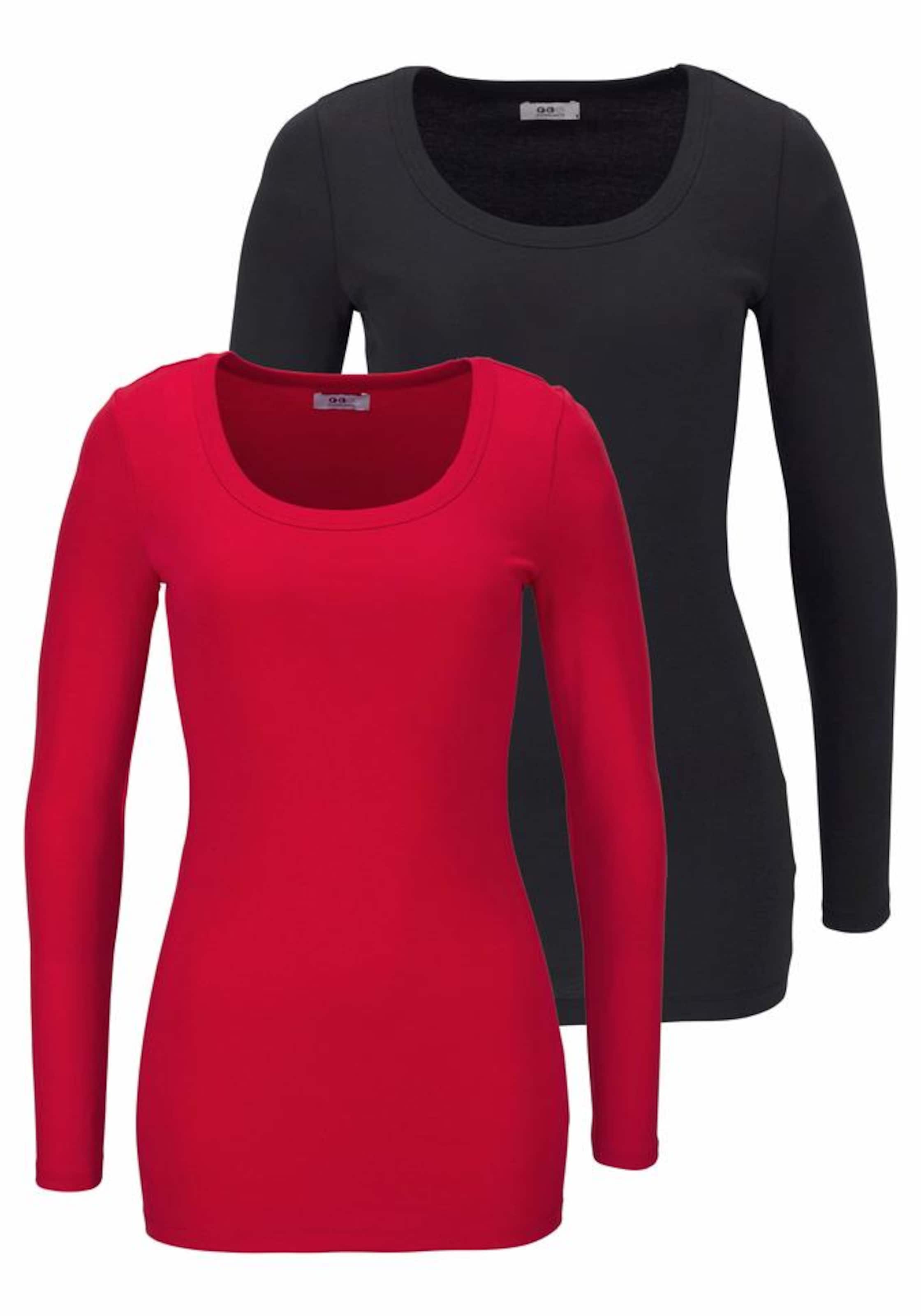 FLASHLIGHTS Langarmshirt in Rot: Vorderseite